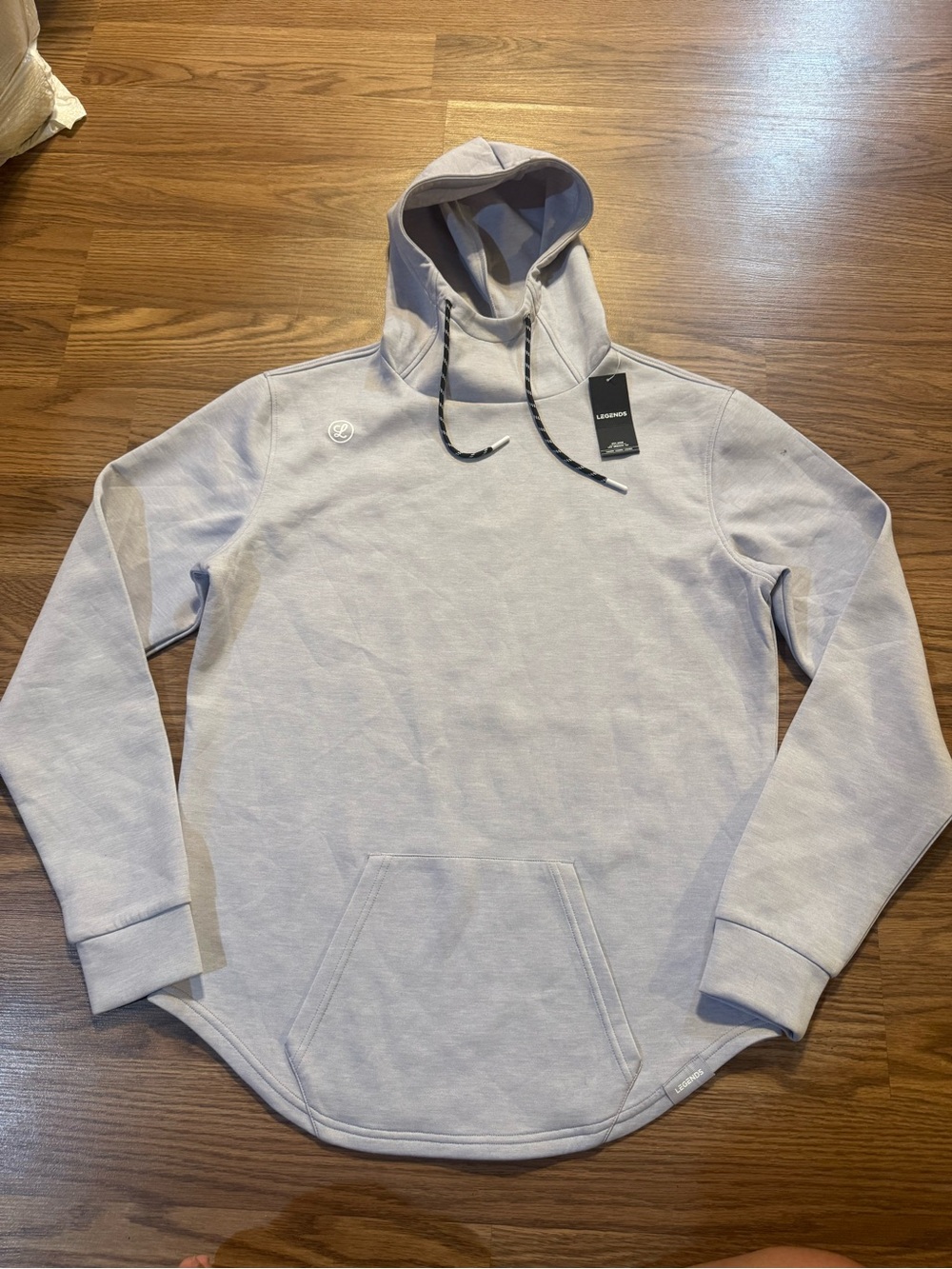 Light Gray Men’s Hooded Sweatshirt with Kangaroo Pocket